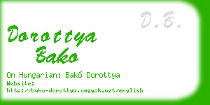 dorottya bako business card